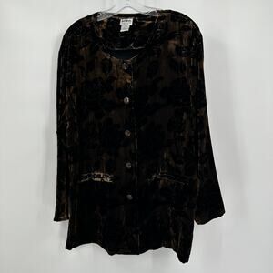 Kiko Women Floral Velvet Jacket One Size Boho Goth Romantic Witchy Dark Academia